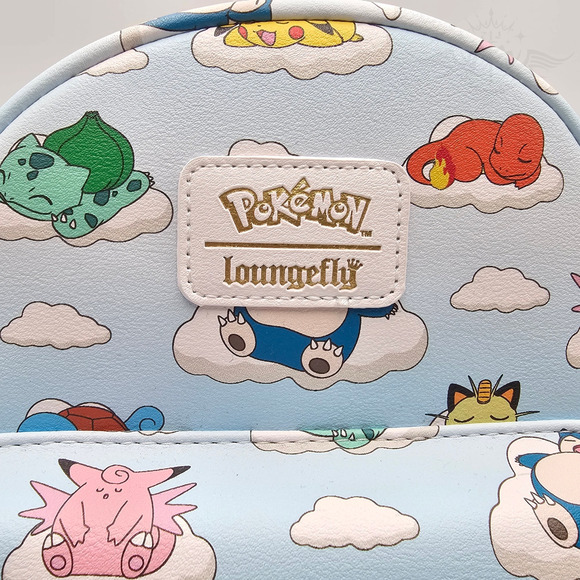 Loungefly Pokemon Snorlax Pikachu Squirtle Sleeping Characters Mini Backpack Bag - Picture 10 of 12